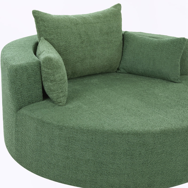 Fauteuil demi-tonneau pivotant à 360 °, Green