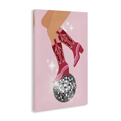 Toile «Balancing Disco Cowgirl», conception par LSR Design Studio