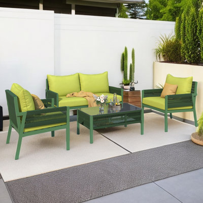 Xariya 4 - Person Outdoor Seating Group with Cushions by Mercer41