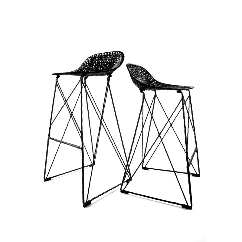 Carbon Outdoor Stool, Low