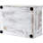 Whitewashed Wood Remote Control Holder Organizer With 4 Compartments, Media Storage Caddy With Cursive REMOTES Design
