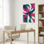 Ensemble de 1 tableau sur toile à motif floral abstrait-525662980