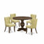 Ensemble de table de salle à manger moderne 5 pièces - table de salle à manger et 4 chaises Parson modernes couleur Limelight avec dossier capitonné - finition jacobine-1981790030