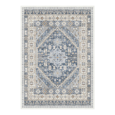Malaika Machine-Washable Non-Slip Medallion Area Rug
