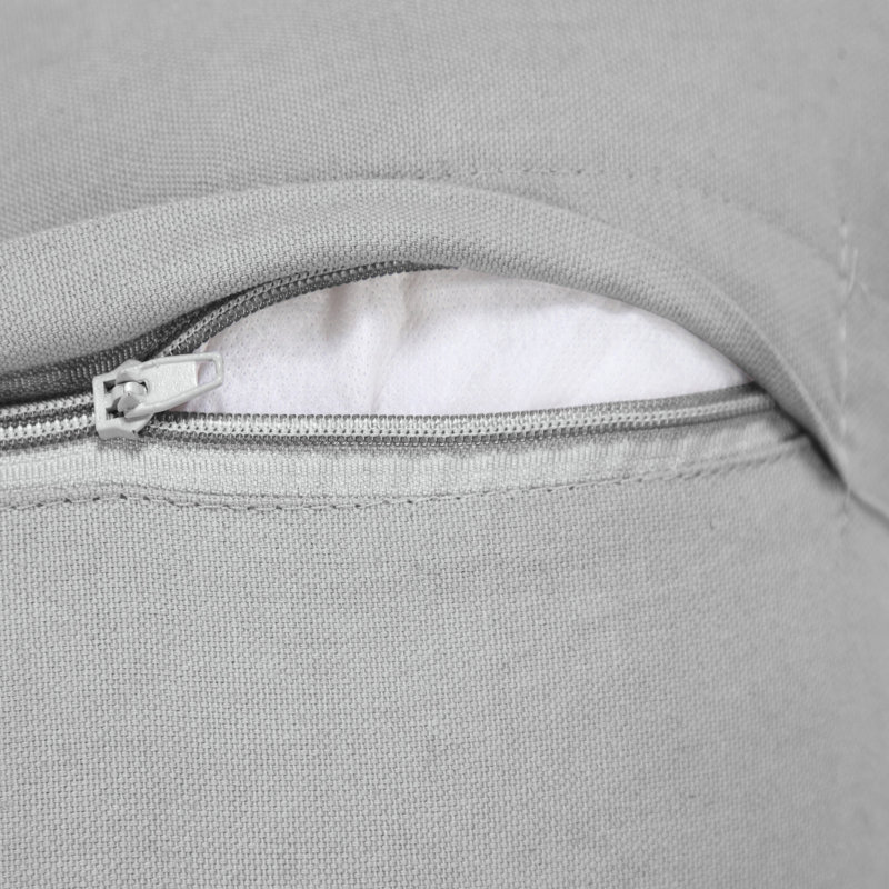 20" Silver Gray Textured Medallion Throw Pillow