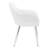 2Pcs Dining Chair , Upholstered In White Faux Leather, Metal Legs, Luxury Kitchen & Chairs Armrest White, Modern Style For Area And