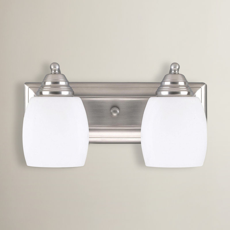 Éclairage pour salle de bain 2 lumières Allston, Étain brossé