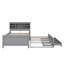 Lit plateforme avec tête de lit, USB, lit gigogne et 3 tiroirs-795831348-795831349
