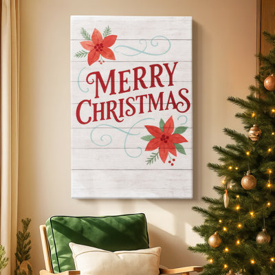 Holly-Red Sleigh Whisper-Premium, toile tendue avec châssis
