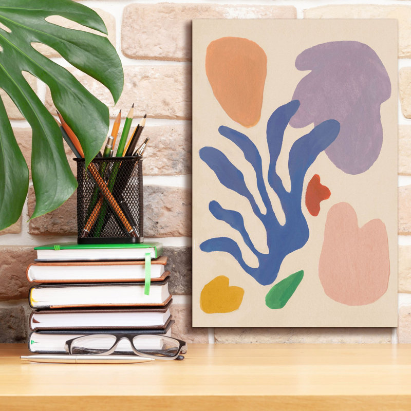 «Honoring Matisse Warm V2» par Danhui Nai, art mural sur toile, H 18 po x l 12 po