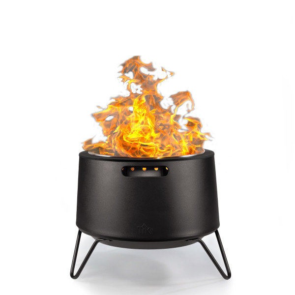 TIKI® Brand 20.1 Inch Social Smokeless Fire Pit Metal Black TIKI Brand
