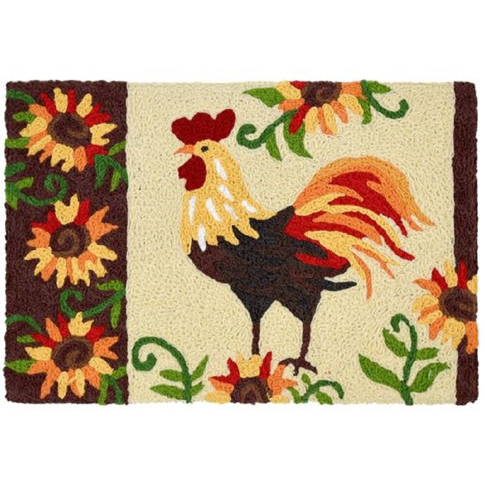 Rooster & Sunflowers Kitchen Paper Towel Holder