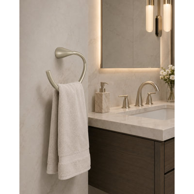 Wall-Mounted Bathroom Towel Ring / Towel Hanger– Modern Metal Design