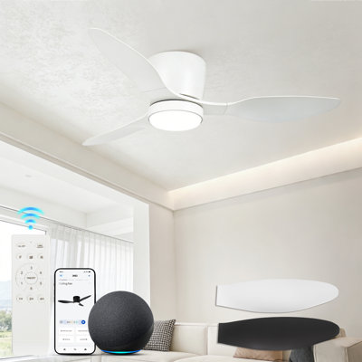 42 In. 3-Blade Indoor Ceiling Fan With Light And Remote, Dimmable, Reversible Dc Motor