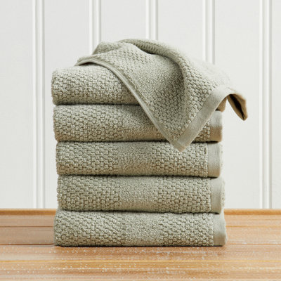 100% Cotton Textured Woven Bath Towel Set