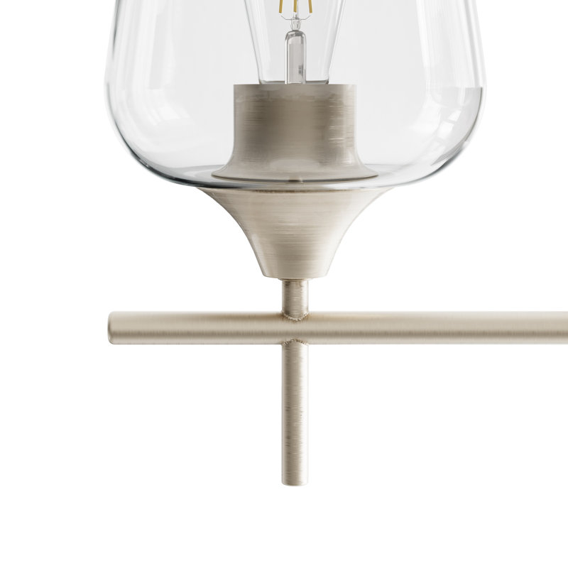 Herricks 3 - Light Dimmable Vanity Light, Clear, Brushed Nickel