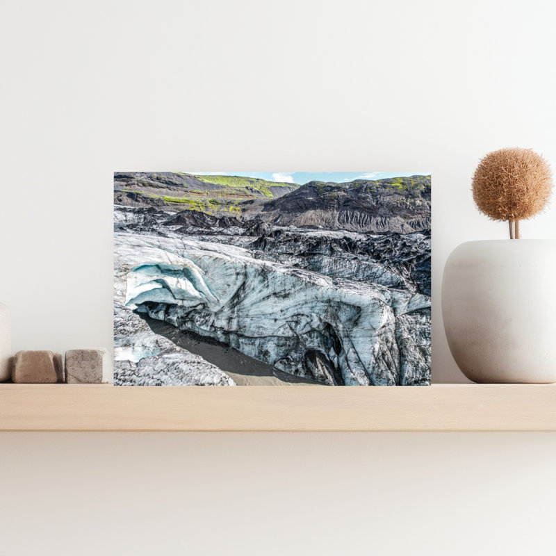 Glacier, cascade, Islande, art mural contemporain, H 12 po x l 18 po