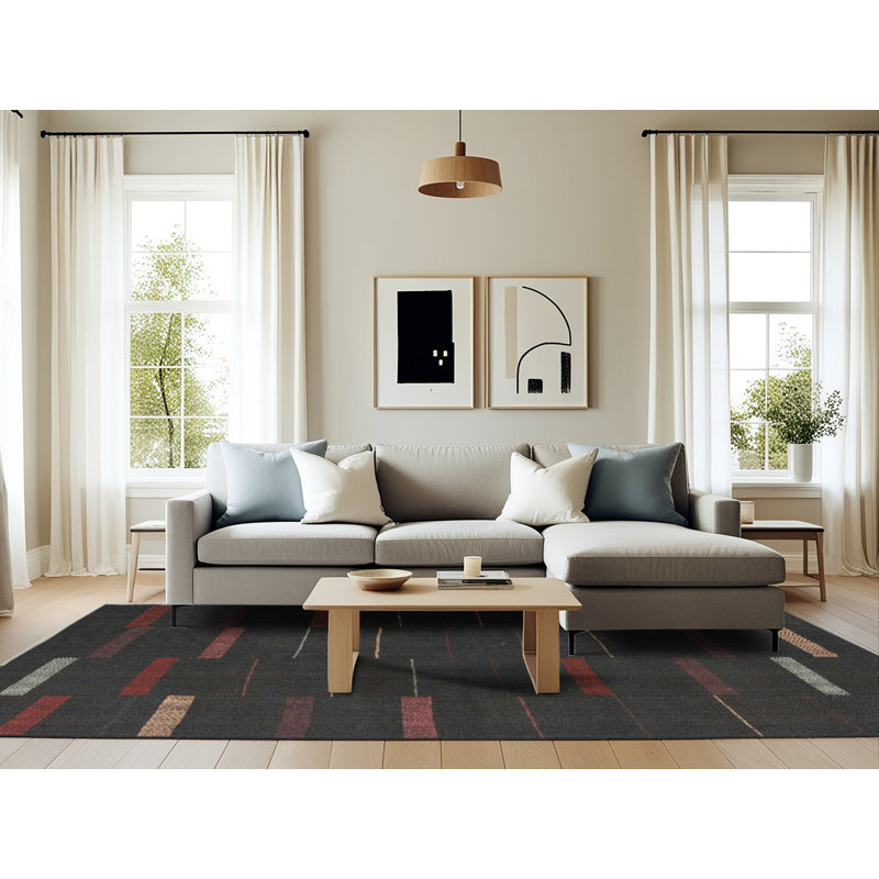 Abstract Indoor Rug, Rectangle 6' x 9'