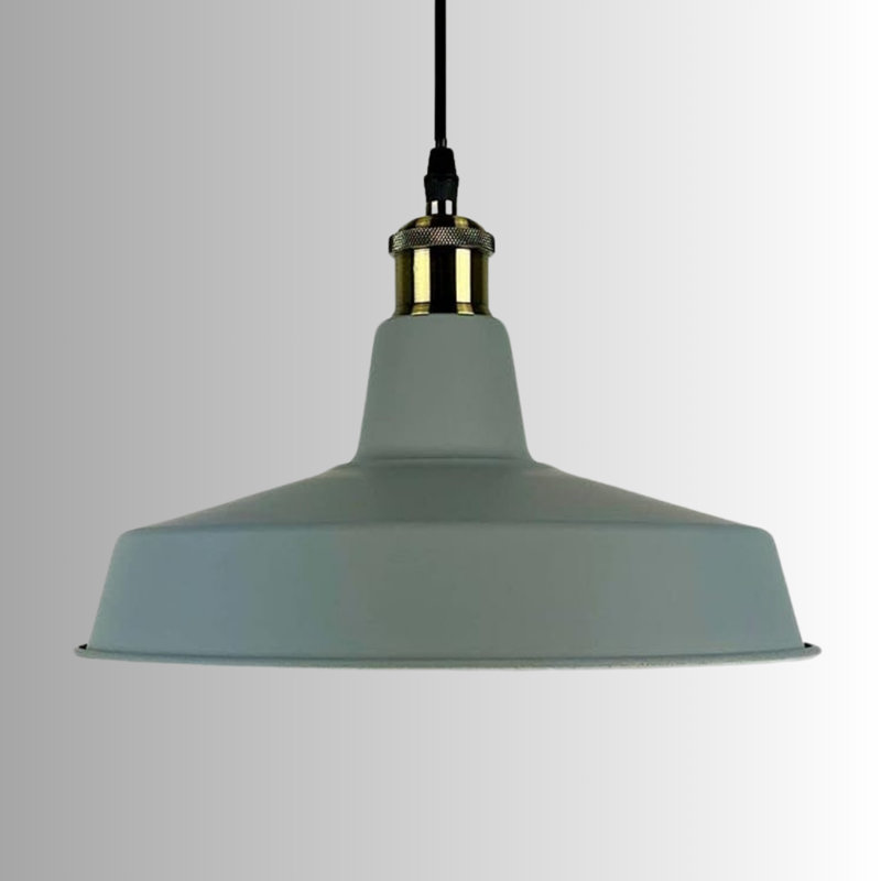 Sory 1 - Industrial Metal Basket Pendant Ceiling Light – Green Ceiling Shade, Indoor Lighting Fixture-Warehouse ceiling light