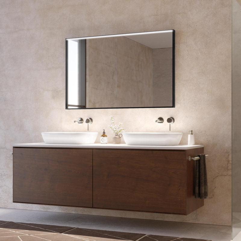 Genever Metal Wall Mirror, 105cm H x 75cm W