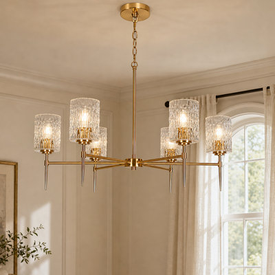 6- Light Dimmable Classic/ Traditional Dining Room Chandelier