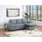 Gray Polyfiber Convertible Sectional Sofa Pull Out Bed Couch Storage Chaise Reversible 2Pc Sectional Living Room Furniture-1946144152