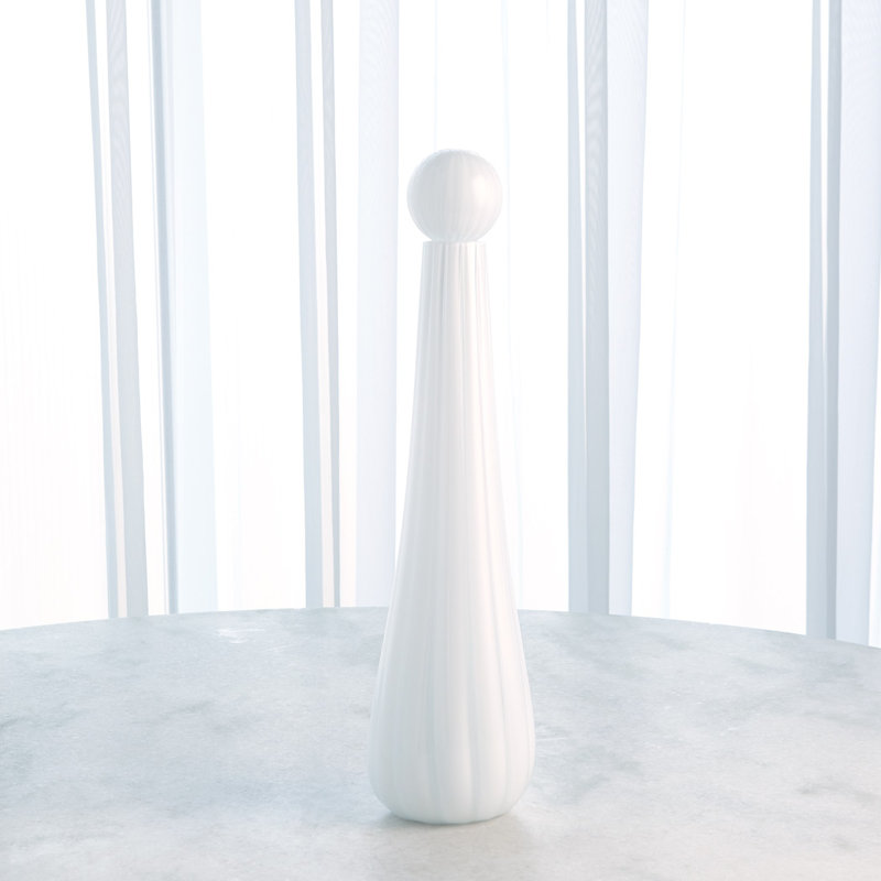 Circus Bottle, 27.75" H x 6" W x 6" D, White