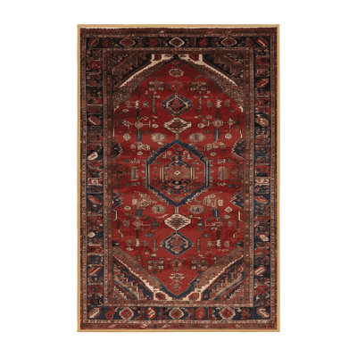Machine Washable Persian Brown Area Rug