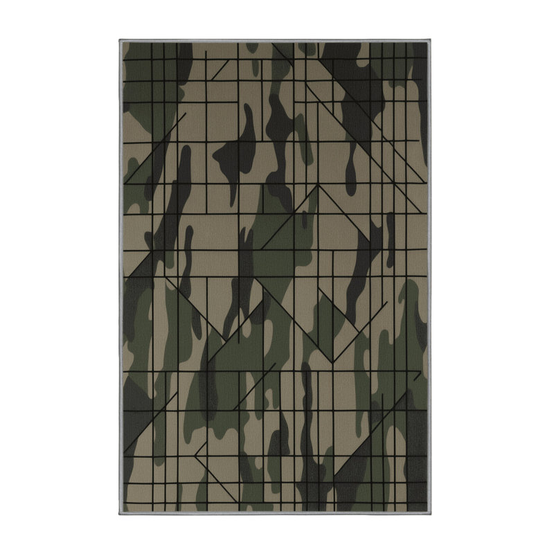 Sandstorm Grid Rug, Rectangle 2' x 3'