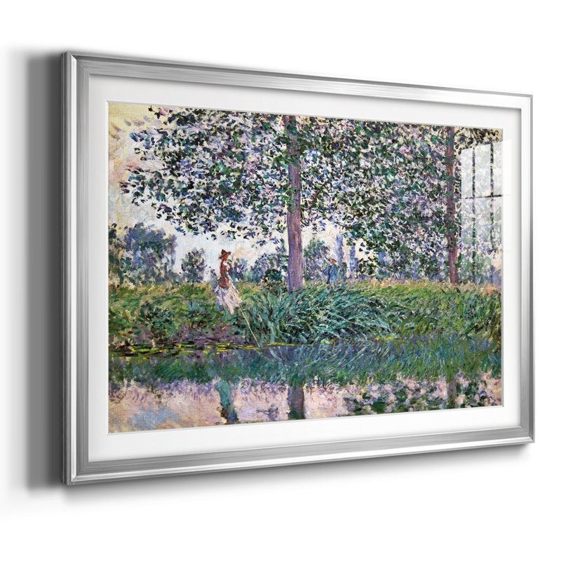 Pêche sur la rivière Epte, 1887, Argent, H 15 po x l 21 po x P 1,5 po