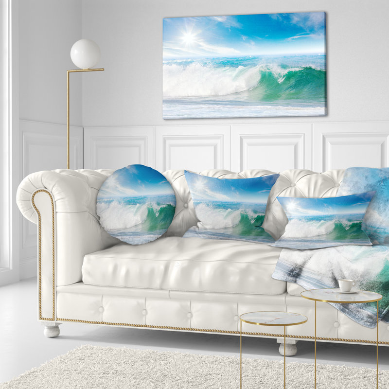 Coussin lombaire seascape waves under sun