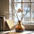 Aquista 5" Hand Blown Art Glass Amber Table Vase-934175656