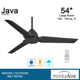 54" Java 3-Blade Propeller Ceiling Fan with Remote Control