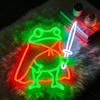 Frog Neon Lights Signs Neon Sign Led Sign Light for Wall Decor,Frog Neon Sign for Room Decor,Man Cave Decoration,Dormroom,Wall Decor,Gift,5V USB Powered