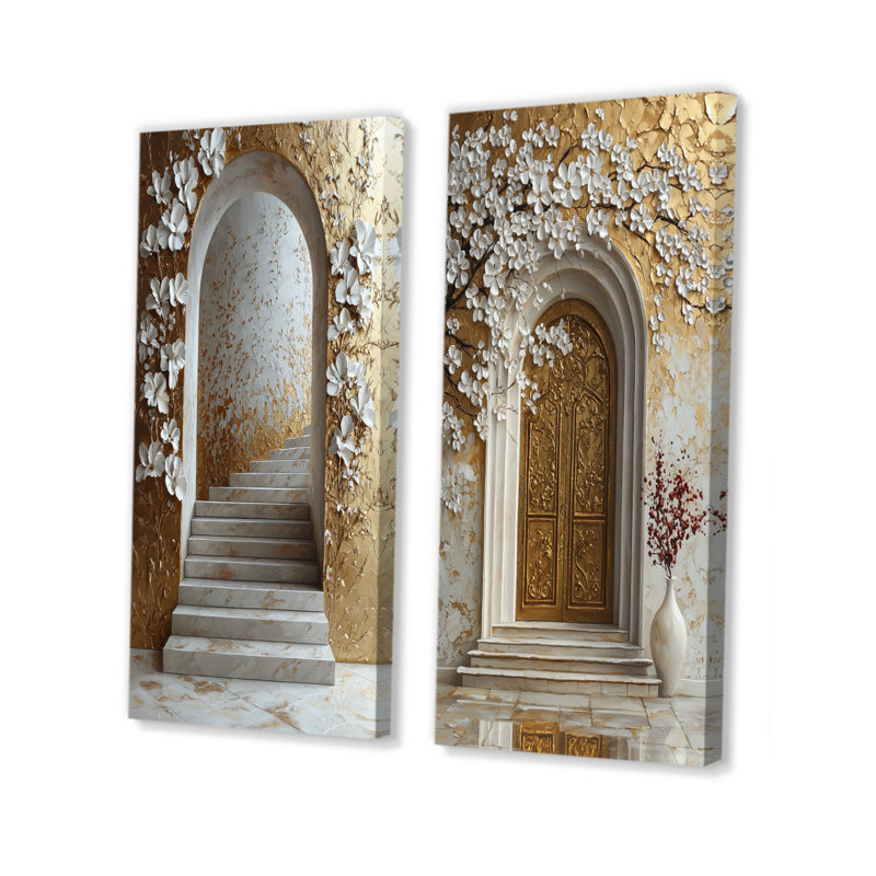 Ensemble de 2 pièces d'art mural d'Istamboul I Sultans Palace I, Toile tendue, H 28 po x l 24 po