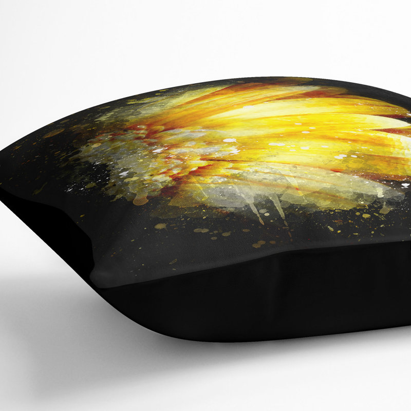 Square Throw Cushion, Black, 55cm H x 55cm W x 20cm D