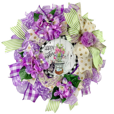 Handcrafted Faux Hydrangea 18'' Wreath