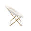 Chaise pliante rembourrée à double soucoupe avec structure en acier et 2 repose-pieds pliants-1053559946