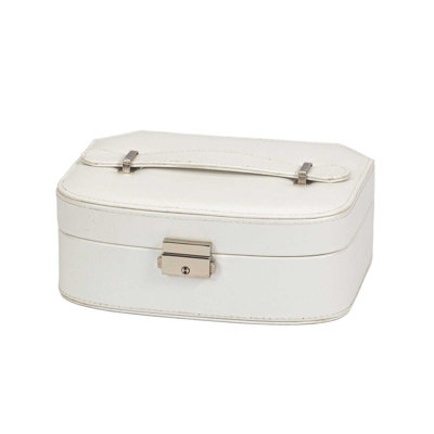 Ivory Metallic Jewel Case Jewelry Box