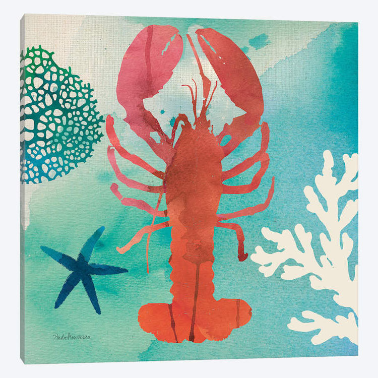 «Under The Sea IV» par Studio Mousseau, impression sur toile, H 26 po x l 26 po x P 1,5 po, Toile tendue, Pas de tapis