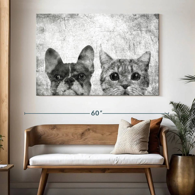 Brampt Pets Black And White, 34" H x 51" W