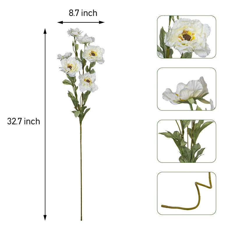 Fausse fleur artificielle Audet, Blanc