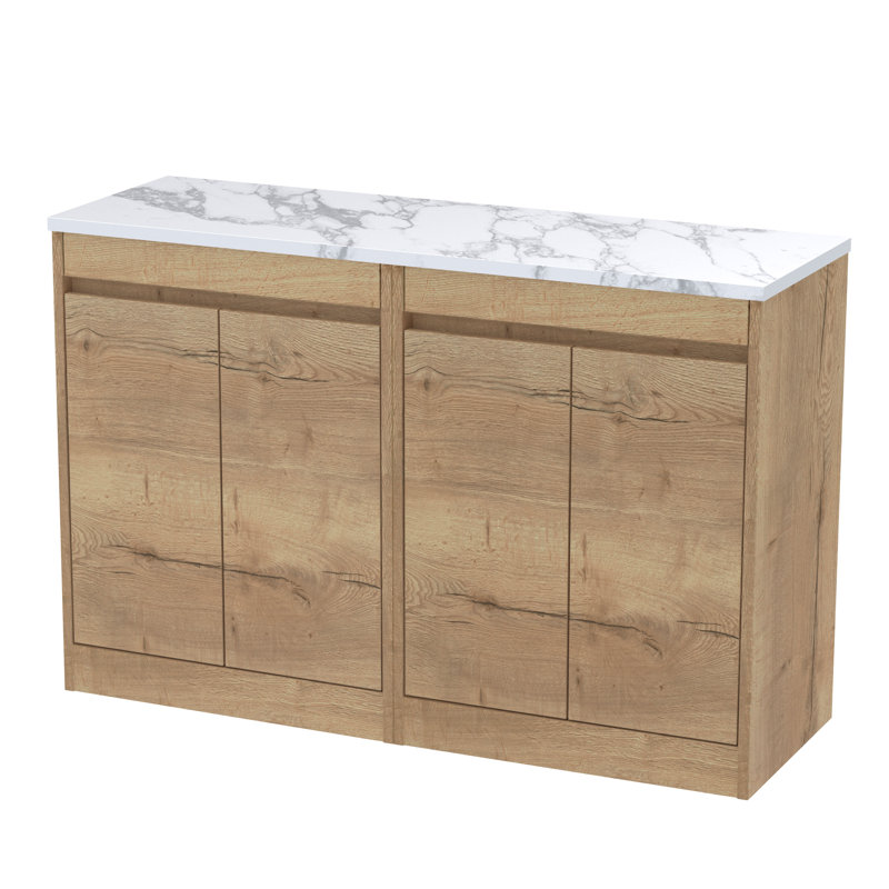 Havana 1240 mm Bathroom Vanity, Carrera Marble