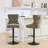 360 Swivel Pu Leather Bar Stools, Adjustable Height And Comfort For Kitchen  Olive , 2 Chairs , Comfortable Pub Stools-43828726-43828724