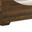 Lit pour animal moderne en bois d'aulne brun moderne l 36 po, l 33,3 po x P 22 po, H 3 po, limite de poids de 22 lb, finition en panneau de particules, housse amovible