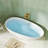 Egg Harbor 59" x 30" Freestanding Soaking Bathtub Solid Surface Stone Space-Saving Design Matte Finish (Black/White/Gray)-88334940