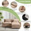 Canapé modulaire avec repose-pieds de 86 po Arale-599334797
