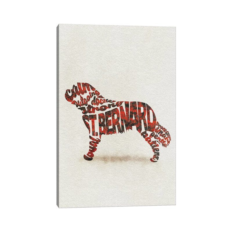 St. Bernard by Ayse Deniz Akerman - Wrapped Canvas Print, 20.32 cm H x 30.48 cm W