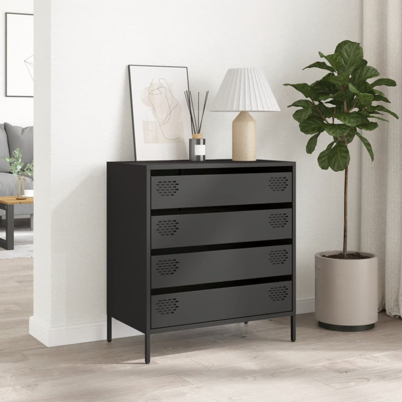 Astorre 68cm W Chest of Drawers, Black