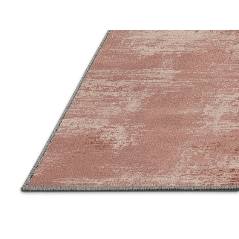 Machine Washable Abstract Brown Area Rug, Rectangle 2' x 3'